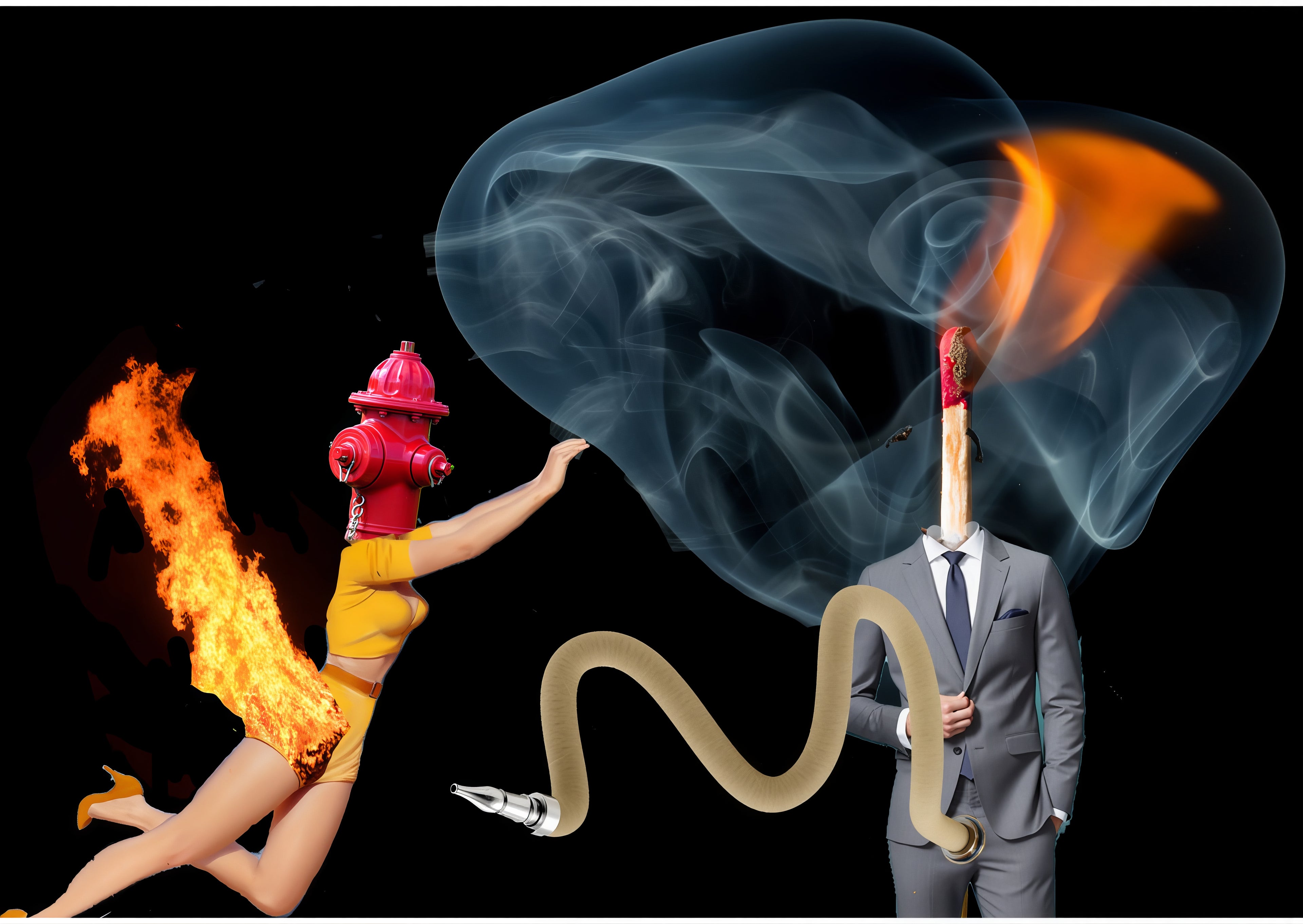 TINDER  --- Whimsical Art Collage